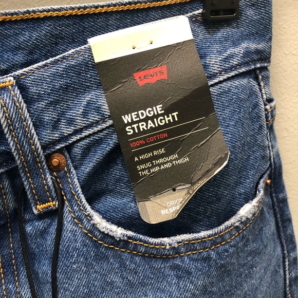 24.Levi’s Premium Wedgie Straight Jeans Sz 28✖️28 - Picture 6 of 13